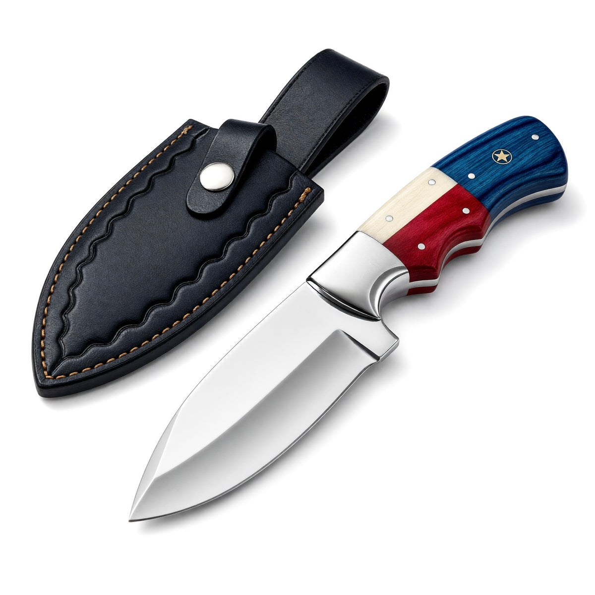 Stainless Steel Hunting Knife with Texas Handle – AB-0066