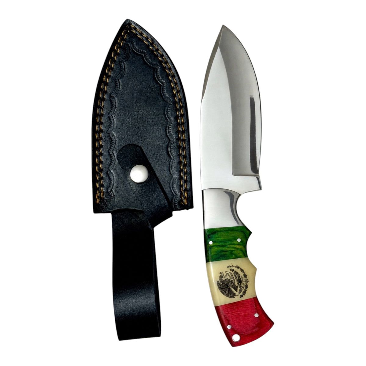 Stainless Steel Hunting Knife with Mexican Handle – AB-00208