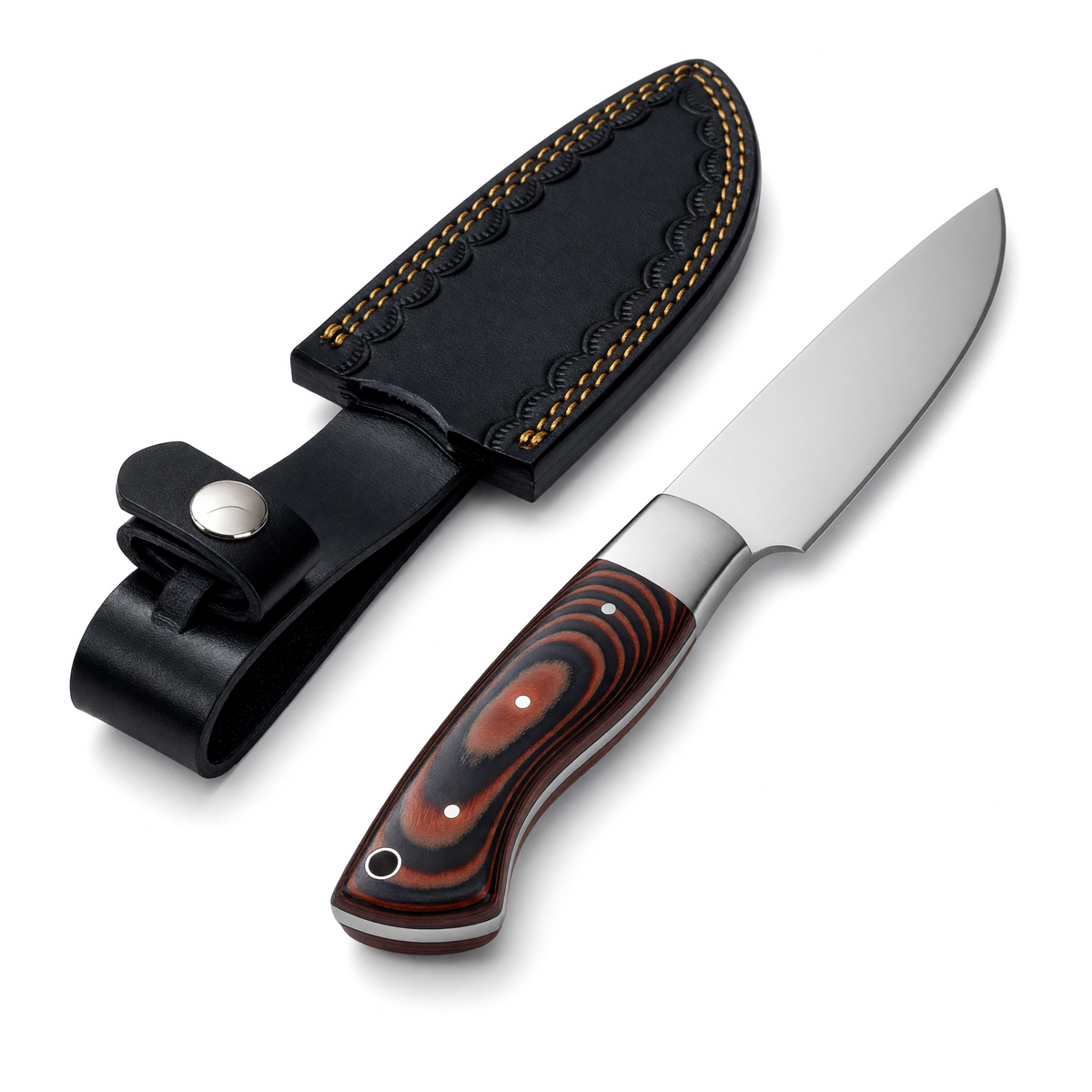 Stainless Steel Steak Knife with Multi Micarta Handle – AB-00251
