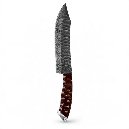 Damascus Steel Chef Knife with Micarta Handle – AB-0019