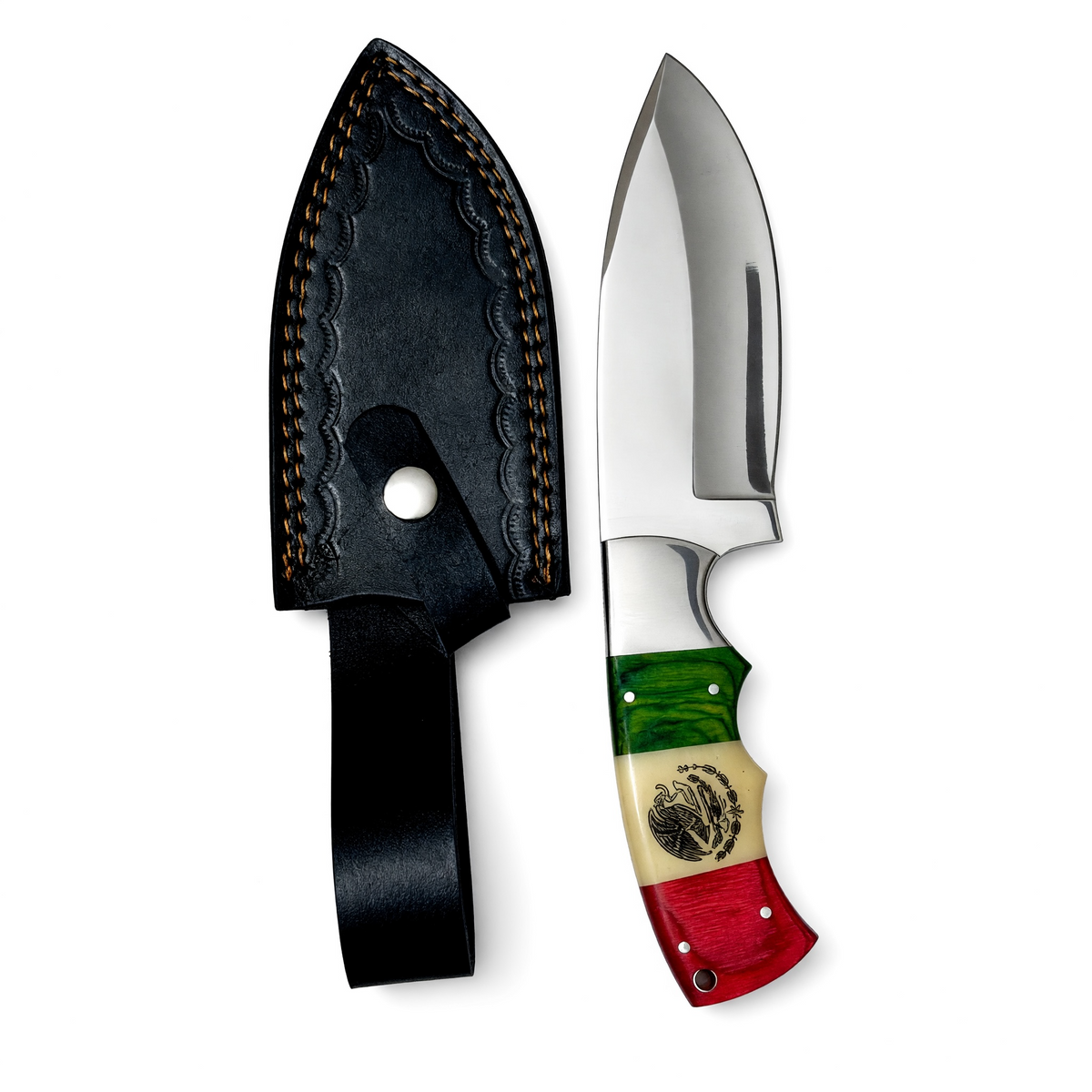 Stainless Steel Hunting Knife with Mexican Handle – AB-00208