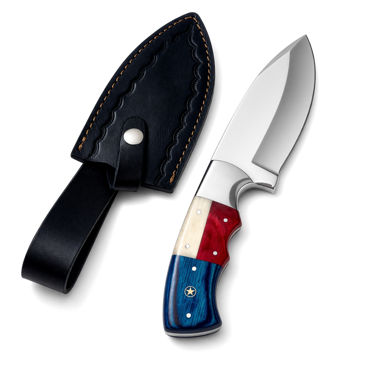Stainless Steel Hunting Knife with Texas Handle – AB-0066