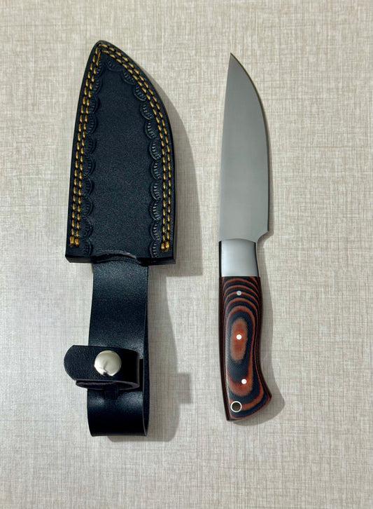 Stainless Steel Steak Knife with Multi Micarta Handle – AB-00251