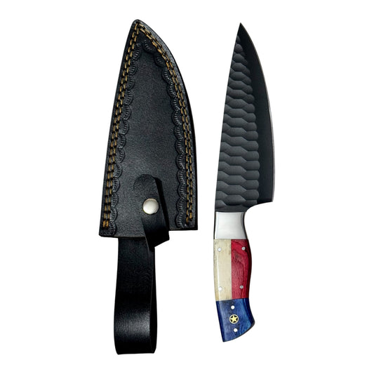 Stainless Steel DLC Coated Chef Knife With Texas Handle – AB-00259