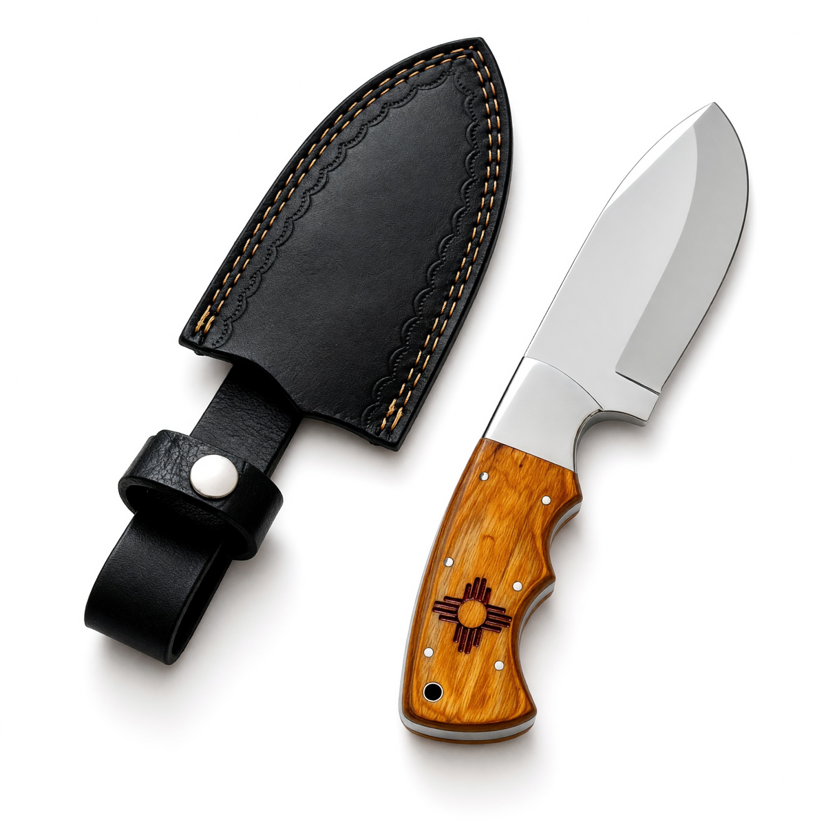 Stainless Steel Hunting Knife with New Mexico Handle – AB-00224