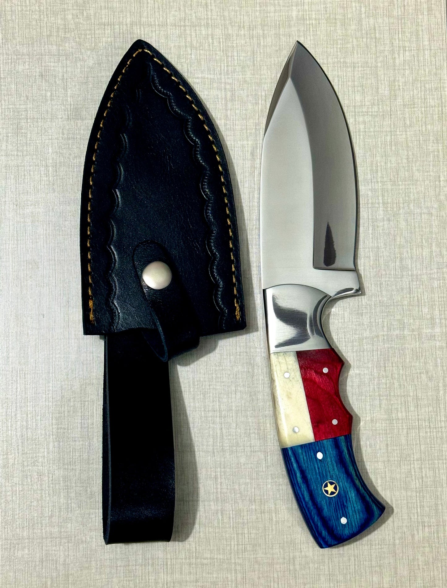 Stainless Steel Hunting Knife with Texas Handle – AB-0066