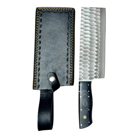 Stainless Steel Premium Quality Nakiri Knife with Black Micarta Handle – AB-00233