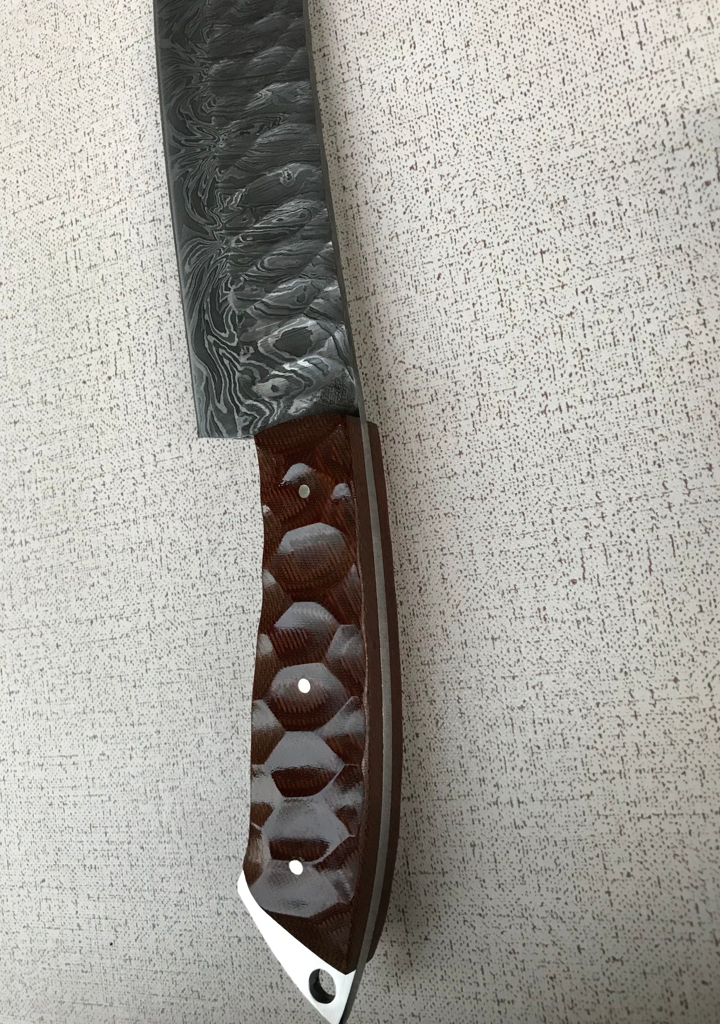 Damascus Steel Chef Knife with Micarta Handle – AB-0019