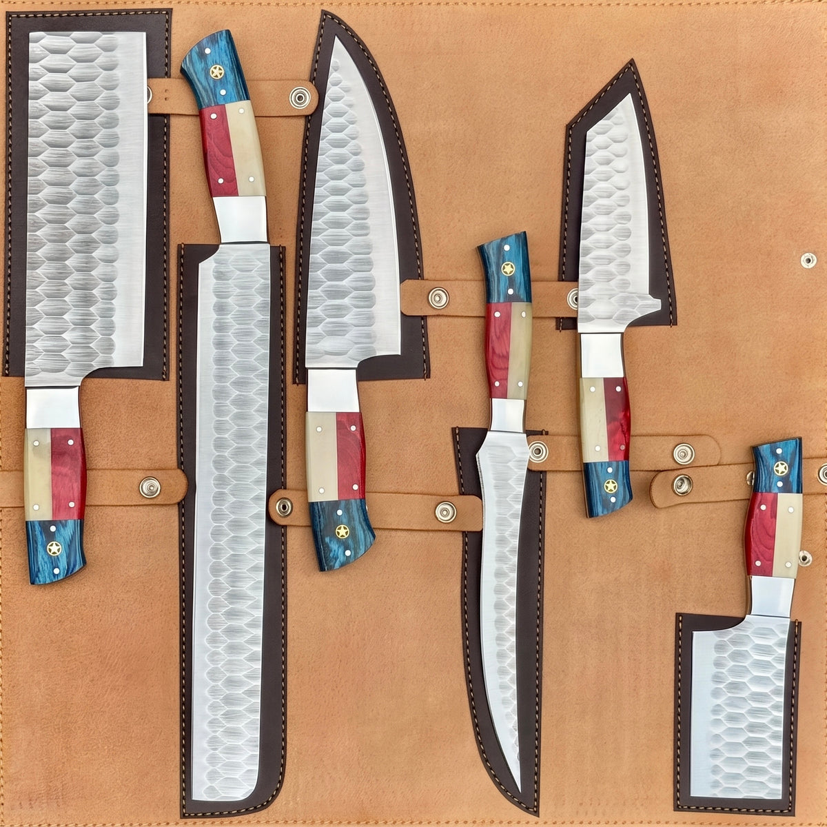 Stainless Steel 6-Piece Chef Set With Texas Handle – AB-00230