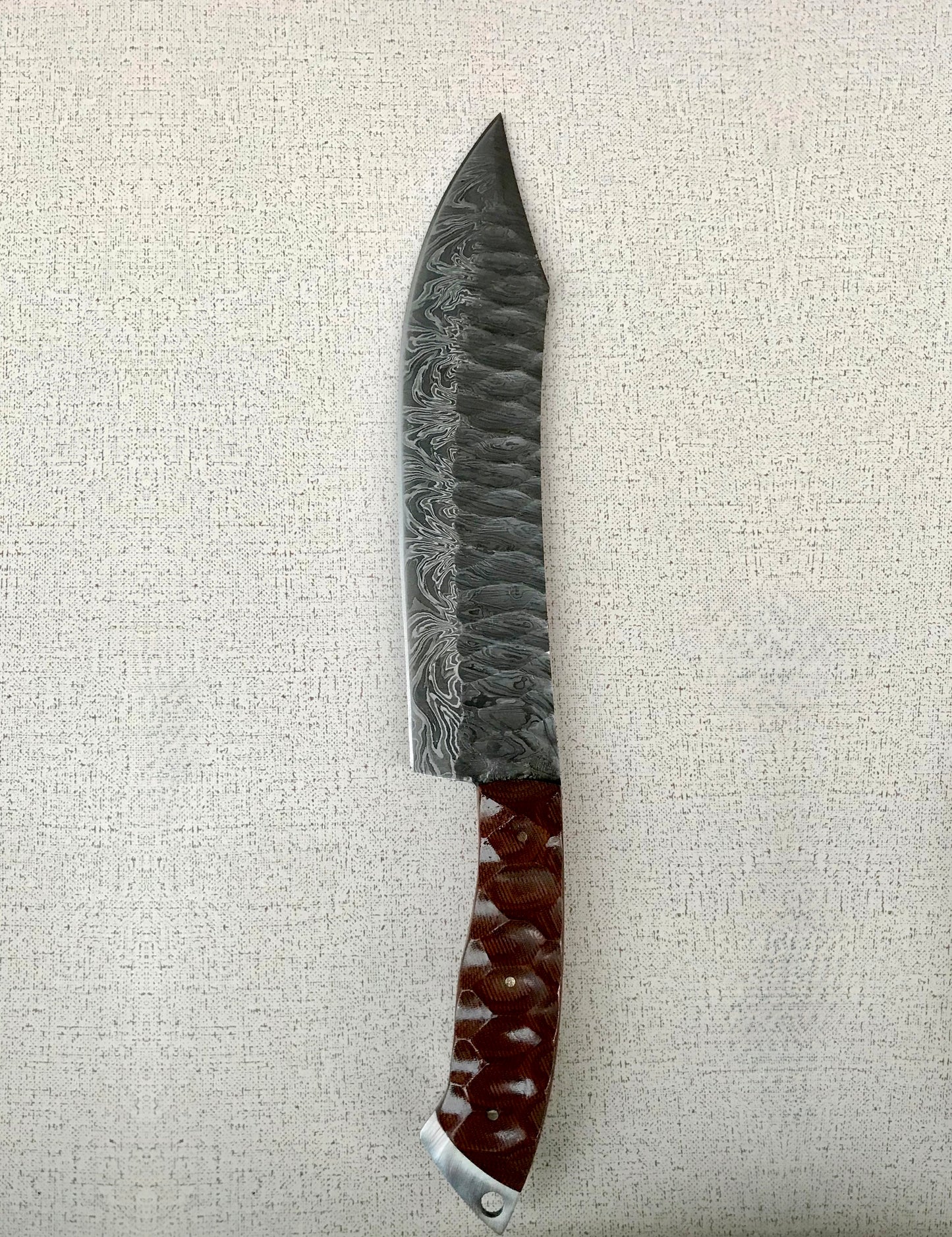 Damascus Steel Chef Knife with Micarta Handle – AB-0019