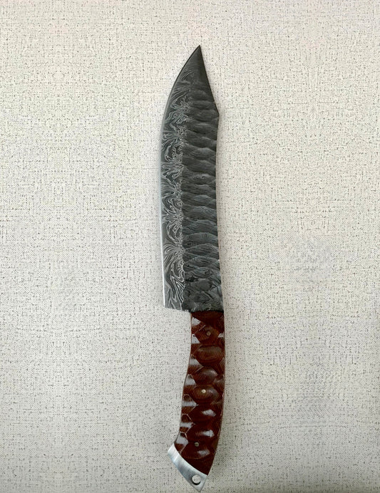 Damascus Steel Chef Knife with Micarta Handle – AB-0019