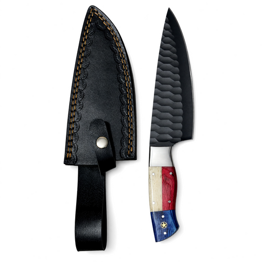 Stainless Steel DLC Coated Chef Knife With Texas Handle – AB-00259