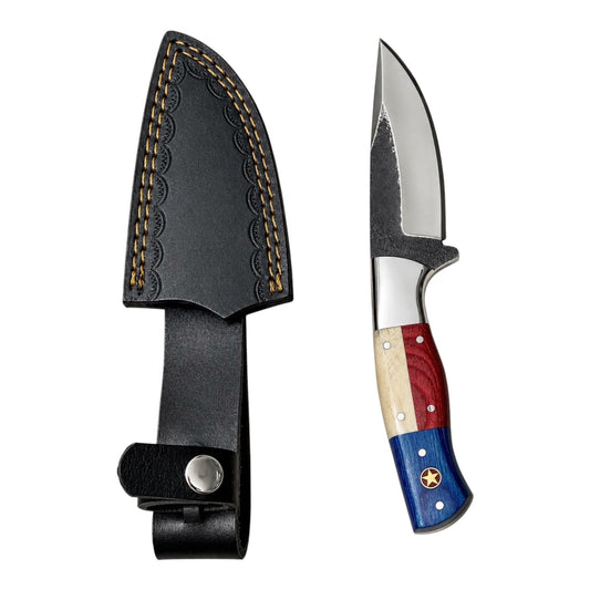 Handmade Stainless Steel EDC Hunting Skinner Knife with Texas Handle – AB-00228