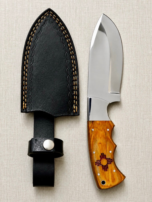 Stainless Steel Hunting Knife with New Mexico Handle – AB-00224
