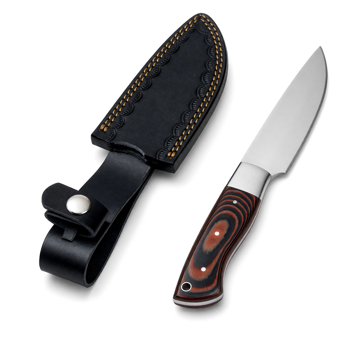 Stainless Steel Steak Knife with Multi Micarta Handle – AB-00251