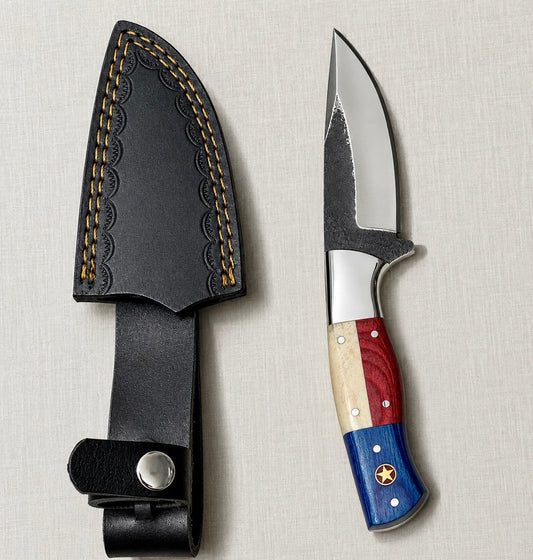 Handmade Stainless Steel EDC Hunting Skinner Knife with Texas Handle – AB-00228